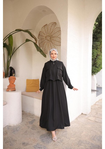 Ankanoor Keten Ceket Elbise Takım ANKA255091