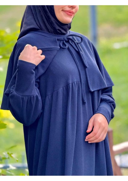 Ankanoor Pelerinli Örme Elbise ANKA255108