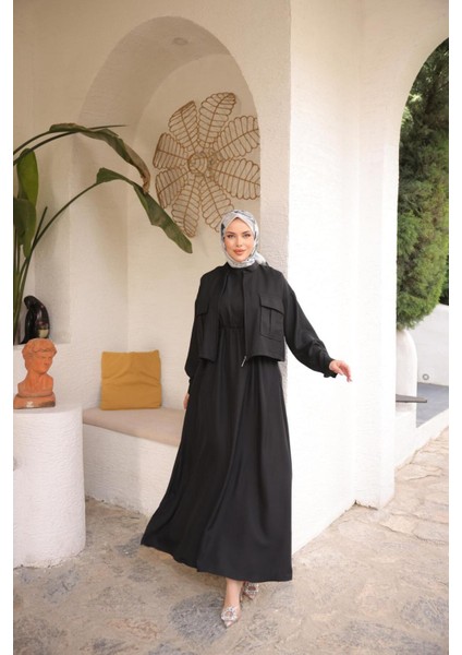 Ankanoor Keten Ceket Elbise Takım ANKA255091