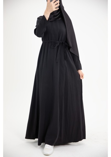 Ankanoor Modal Cupra Yırtmaç Kol Drapeli Elbise ANKA253003