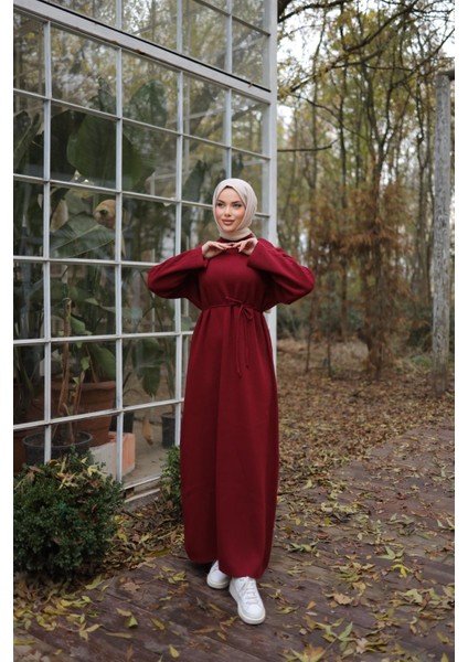 Ankanoor Bordo Kolu Saç Örgülü Elbise ANKA2518206 fiyatları