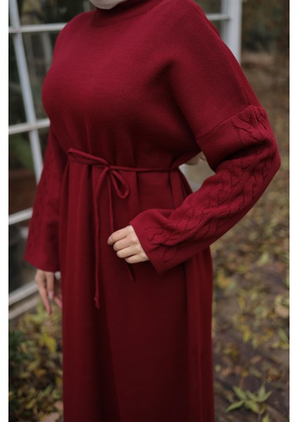 Ankanoor Bordo Kolu Saç Örgülü Elbise ANKA2518206 indirimleri