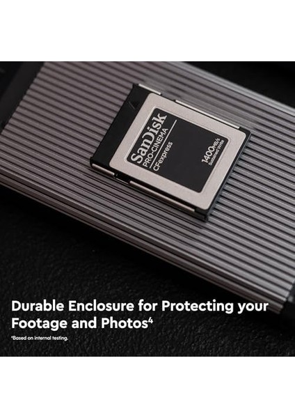 Pro-Cınema Cfexpress Tip B Hafıza Kartı 640 GB (Cfexpress Teknolojisine Sahip Sinema Kameralarının Kullanımı Için, 8k Çekim, 1.700 Mb/sn&apos;ye Kadar Okuma, 1 Metreye Kadar Düşme Direnci modelleri