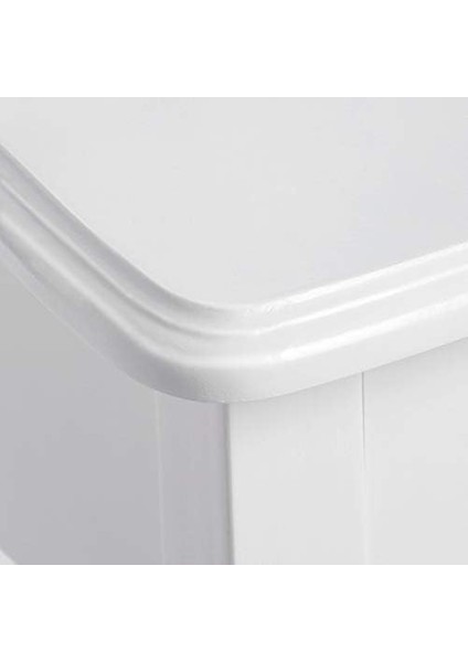 Makyaj Masası, Ayna ve Tabure ile Oyuk Makyaj Masası, 4 Çekmece, Eğim Koruması, Beyaz RDT04W, 75 x 40 cm fiyatları