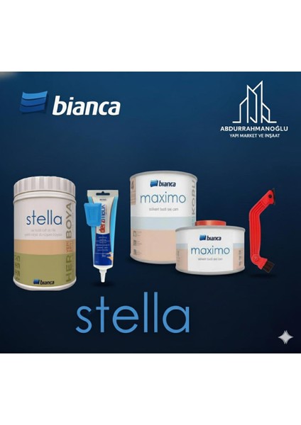 Stella Fayans Boyama Seti 1 Lt Boya + Maximo Sıvı Cam + Derzmatik Beyaz + Derz Kazıyıcı