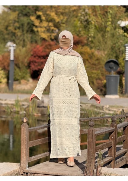 Ankanoor Uzun Kol Içlikli Otantik Otantik Triko Elbise ANKA252004