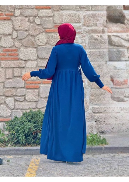 Ankanoor Yandan Bağlamalı Dantelli Örme Elbise ANKA255105