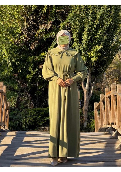 Ankanoor Seyyar Bebe Yakalı Örme Elbise ANKA255106