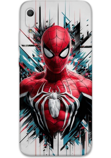 Huawei Y6 2019 Uyumlu Spiderman Desenli Telefon Kılıfı + Ekran Koruyucu - 5831