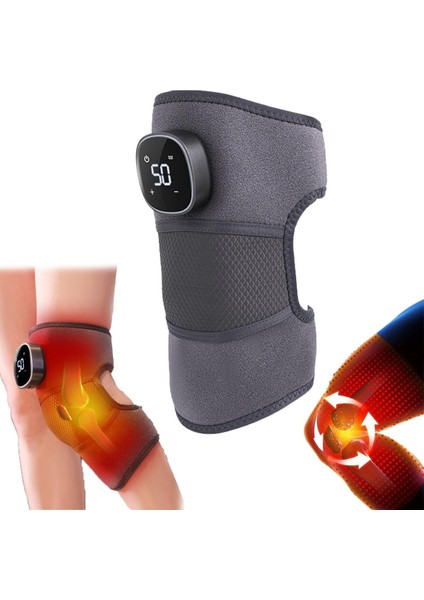 Glr HX001 Şarj Edilebilir Isıtmalı Titreşimli Diz Omuz Bacak Masaj Aleti | Sıcak Kompres ve Çoklu Modlar
