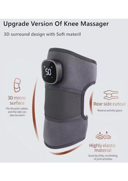 Glr HX001 Şarj Edilebilir Isıtmalı Titreşimli Diz Omuz Bacak Masaj Aleti | Sıcak Kompres ve Çoklu Modlar fırsatları