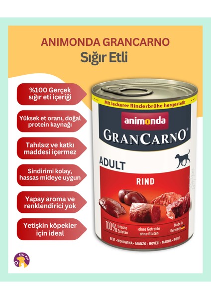 Grancarno Sığır Etli Köpek Konservesi 400 gr fiyatları