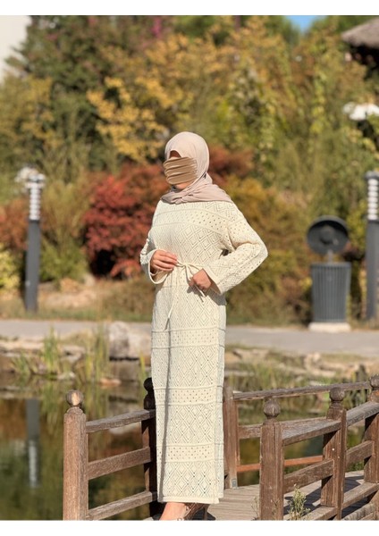 Ankanoor Uzun Kol Içlikli Otantik Otantik Triko Elbise ANKA252004