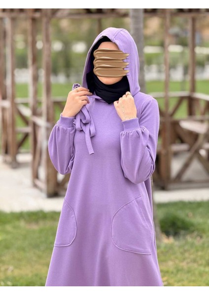 Ankanoor Kapüşonlu Sweat Elbise ANKA252007