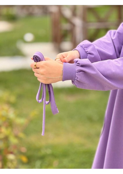 Ankanoor Kapüşonlu Sweat Elbise ANKA252007