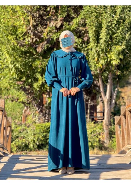 Ankanoor Seyyar Bebe Yakalı Örme Elbise ANKA255106