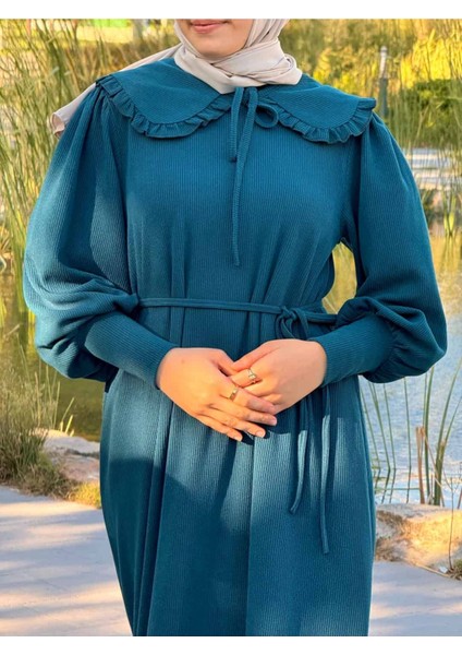 Ankanoor Seyyar Bebe Yakalı Örme Elbise ANKA255106