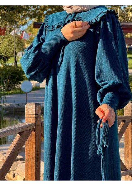 Ankanoor Seyyar Bebe Yakalı Örme Elbise ANKA255106