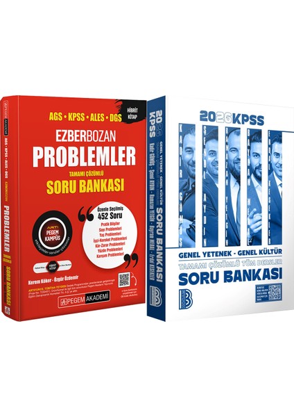 2026 Kpss Tüm Dersler Tamamı Çözümlü Soru Bankası - 2026 Kpss Ezberbozan Problemler Çözümlü Soru