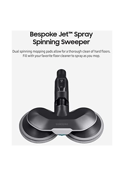 Bespoke Jet Sprey Döner Süpürme Fırçası Vakum Silme Eki, Gümüş fiyatları