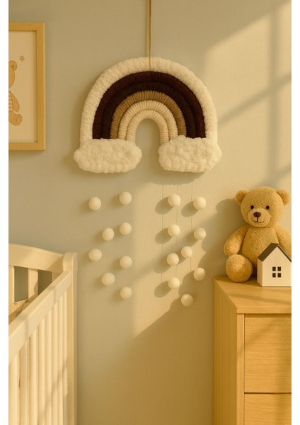 Makrome Gökkuşağı, Duvar, Kapı Süsü,bebek Odası Süsü, Gökkuşağı Kapı Süsü,oda Süsü,hediyelik modelleri