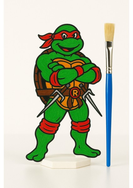 Boyanabilir Ninja Turtles Figür – Eğitici 3D Sanat & Hobi Oyuncağı