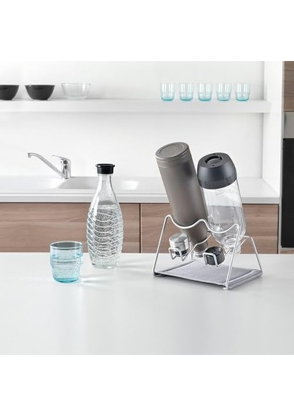 Sodatex 2 - Çift Şişe Rafı. Gri Renkte Polytherm Kaplama. Boyutlar: 21X17X14 cm modelleri