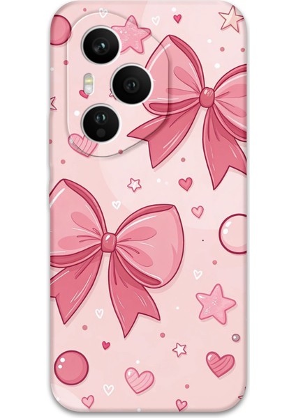 Honor 400 Pro Uyumlu Kurdele Desenli Telefon Kılıfı + Ekran Koruyucu - 5803