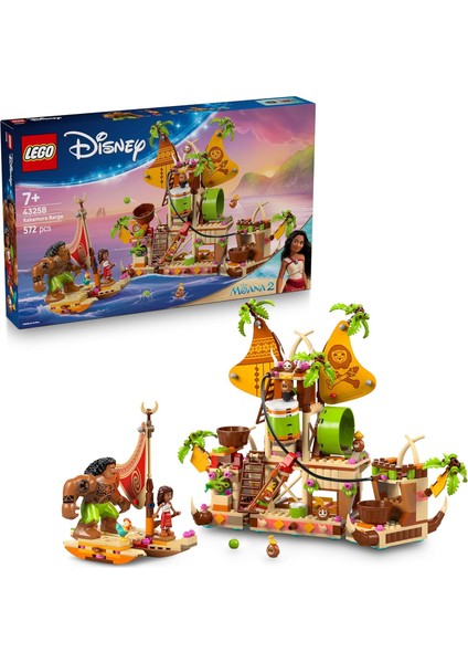 ǀ Moana 2 Kakamora Gemisi 43258-7 Yaş ve Üzeri Hayranı Çocuklar Için Hazine Sandığı ve Gemi Içeren Yaratıcı Oyuncak Yapım Seti, Doğum Günü Hediyesi (572 Parça)