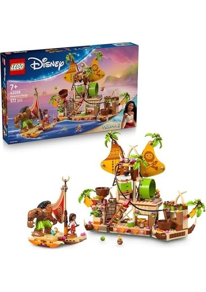 ǀ Moana 2 Kakamora Gemisi 43258-7 Yaş ve Üzeri Hayranı Çocuklar Için Hazine Sandığı ve Gemi Içeren Yaratıcı Oyuncak Yapım Seti, Doğum Günü Hediyesi (572 Parça) modelleri