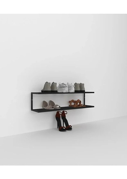 Modern 2 Katlı Açık Ayakkabı Rafı -Çok Amaçlı Duvara Monte Raf fiyatları