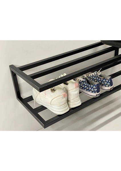 Modern 2 Katlı Açık Ayakkabı Rafı -Çok Amaçlı Duvara Monte Raf fırsatları