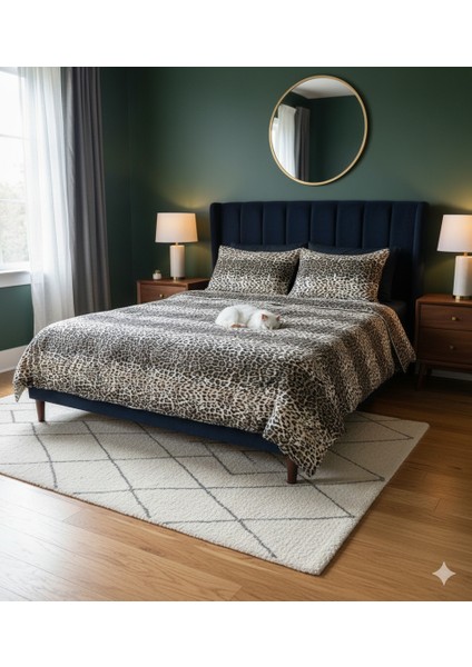 Çift Kişilik Nevresim Seti- Leopar (Çarşaf Yoktur) fırsatları