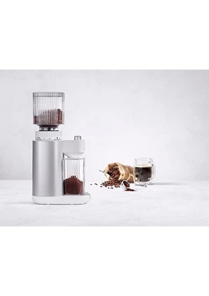 Enfınıgy Kahve Değirmeni, 1 – 12 Fincan Için, Elektrikli Kahve Değirmeni, Aromayı Koruyan Konik Değirmen ve Ayarlanabilir Öğütme Derecesi, Gümüş modelleri