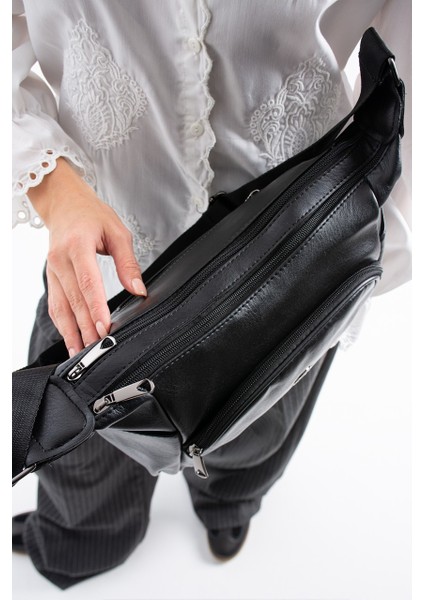 Kadın Ayarlanabilir Çapraz Askılı Çok Gözlü Suni Deri Omuz Çantası 1434 indirimleri