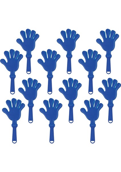 12 Parça Plastik El Clappers Gürültücü Okul Ruh Malzemeleri Spor Doğum Günü Partisi Şekerleri, 7.5", Mavi