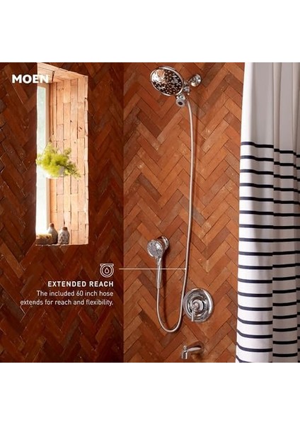 Engage Magnetix Krom 2.5 M Elde Taşınabilir/yağmur Duş Başlığı Manyetik Yerleştirme Sistemine Sahip 2&apos;si 1 Arada Kombo, El Spreyli Yağmur Duş Başlığı, 26009 fiyatları