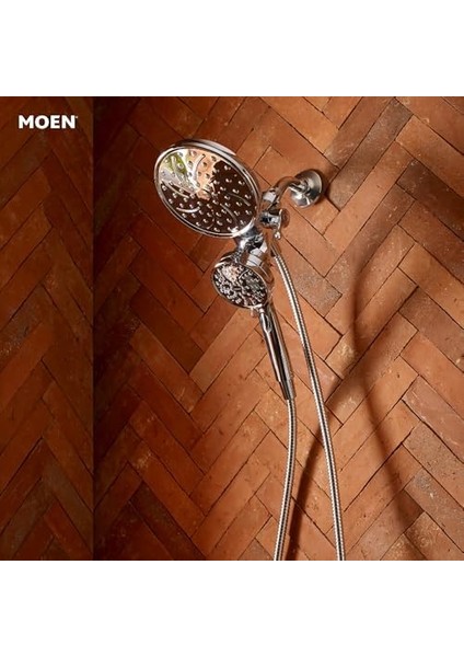 Engage Magnetix Krom 2.5 M Elde Taşınabilir/yağmur Duş Başlığı Manyetik Yerleştirme Sistemine Sahip 2&apos;si 1 Arada Kombo, El Spreyli Yağmur Duş Başlığı, 26009 modelleri