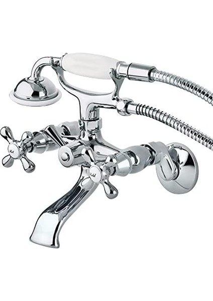 Brass KS265C Pençe Ayaklı Duvara Monte Küvet Musluğu, Cilalı Krom fiyatları