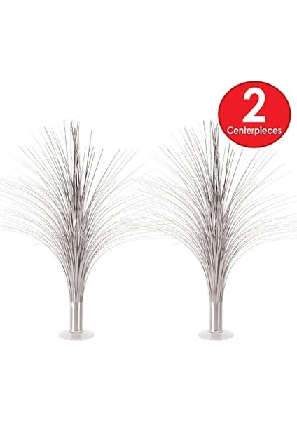 2 Parça Plastik Metalik Gümüş Sprey Yeni Yıl Dekorasyonları, Ödüller Gece Sofra Takımı, Doğum Günü Partisi Malzemeleri, 48,26 cm modelleri
