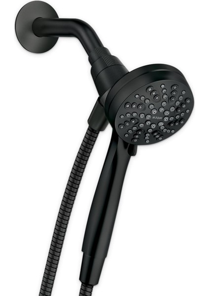 26100BL Engage Hydroenergetix 8-Spray 5 Inç. Tek Duvara Monte Sabit Ayarlanabilir Duş Başlığı Krom, Mat Siyah