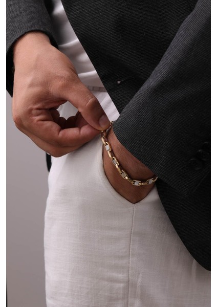 14 Ayar Altın Erkek Bileklik modelleri