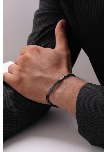 14 Ayar Siyah Zincir Altın Erkek Bileklik fiyatları