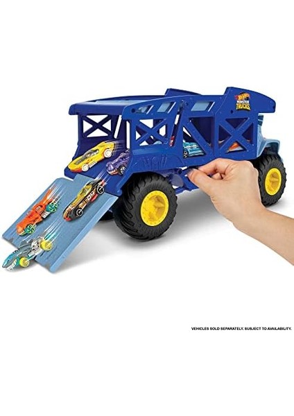 Trucks Rhino Taşıyıcı Kamyon, 12 Adet 1:64 Ölçekli Trucks Veya 32 Adet Hot Araç Taşır, Fırlatma Için Rampası Bulunur, 3 Yaş ve Üzeri HFB13 modelleri