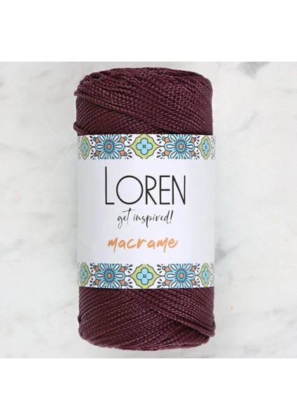 Loren Macrame Koyu Bordo El Örgü Ipi - RM115