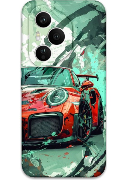 Honor 400 Pro Uyumlu Araba Desenli Telefon Kılıfı + Ekran Koruyucu - 5765