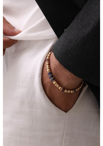 14 Ayar Renkli Toplu Zincir Altın Erkek Bileklik modelleri