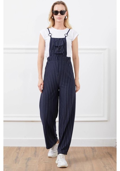 Ip Askılı Beli Lastikli Tulum