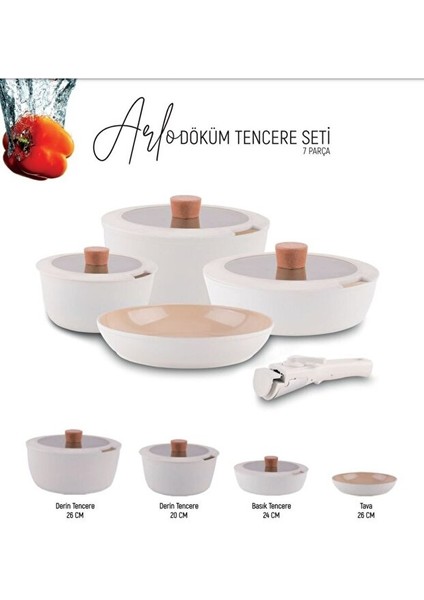 Arlo Döküm 7 Prç Tencere Seti