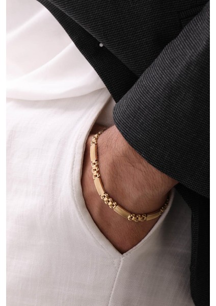 14 Ayar Altın Erkek Bileklik